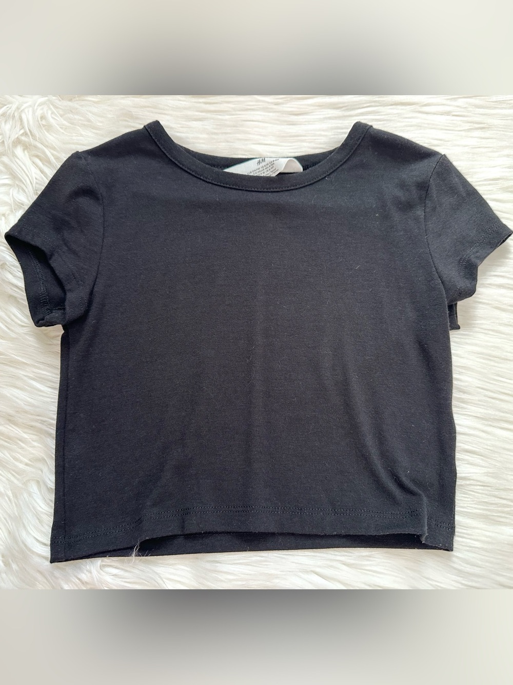 H&M BLACK CROP